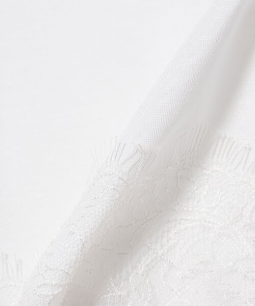 Demi-Luxe BEAMS（デミルクス ビームス）の「【8/6値下げ】レース 切り替え Tシャツ（Tシャツ/カットソー・レディース・ブラック/ブラウン/ホワイト・ONE SIZE）」の14枚目の写真