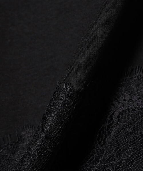 Demi-Luxe BEAMS（デミルクス ビームス）の「【8/6値下げ】レース 切り替え Tシャツ（Tシャツ/カットソー・レディース・ブラック/ブラウン/ホワイト・ONE SIZE）」の11枚目の写真