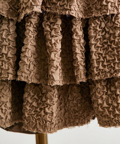 Belle Charme（ベルシャルム）の「【Belle Charme】Layered Frill Mini Skirt（スカート・レディース・ブラック/オフホワイト・FREE）」の20枚目の写真