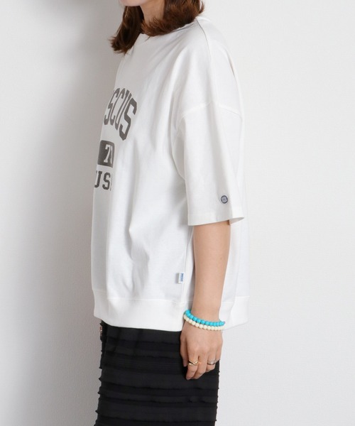 DISCUS ATHLETIC(ディスカス アスレチック)の「【DISCUS ATHLETIC】DISCUSカレッジロゴ / ルーズシルエット ショートスリーブTee(Tシャツ/カットソー・レディース・ブルー/オフホワイト/レッド・M)」の11枚目の写真