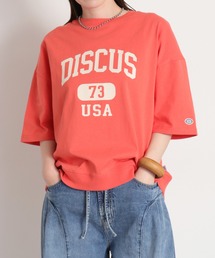 DISCUS ATHLETIC（ディスカス　アスレチック）の「【DISCUS ATHLETIC】DISCUSカレッジロゴ / ルーズシルエット ショートスリーブTee（Tシャツ/カットソー）」