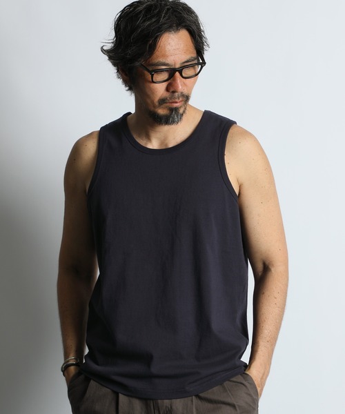 The DUFFER of ST.GEORGE(ザダファーオブセントジョージ)の「8oz HEAVY WEIGHT TANK TOP:セットアップ対応 8オンス ヘビーウェイト タンクトップ(Tシャツ/カットソー・メンズ・オフホワイト/スミクロ/ベージュ/ネイビー・XX-LARGE/MEDIUM/LARGE/X-LARGE)」の11枚目の写真