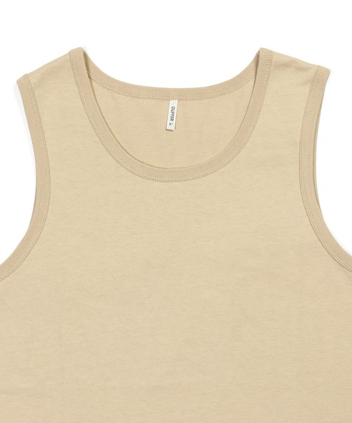 The DUFFER of ST.GEORGE(ザダファーオブセントジョージ)の「8oz HEAVY WEIGHT TANK TOP:セットアップ対応 8オンス ヘビーウェイト タンクトップ(Tシャツ/カットソー・メンズ・オフホワイト/スミクロ/ベージュ/ネイビー・XX-LARGE/MEDIUM/LARGE/X-LARGE)」の19枚目の写真