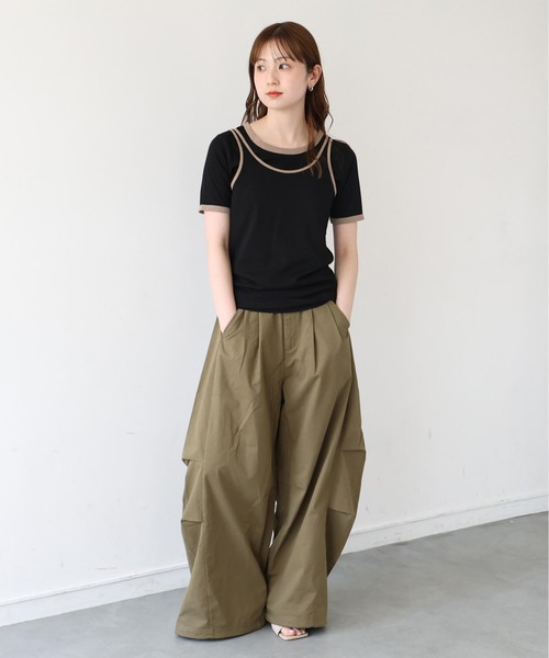 tiptop(ティップトップ)の「【ZOZO限定アイテム】バイカラータンクレイヤードTシャツ(Tシャツ/カットソー・レディース・ブラック/ブラウン/アイボリー・FREE)」の22枚目の写真