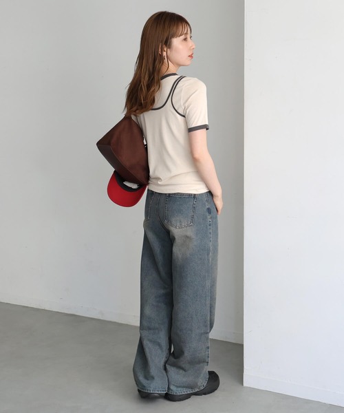 tiptop(ティップトップ)の「【ZOZO限定アイテム】バイカラータンクレイヤードTシャツ(Tシャツ/カットソー・レディース・ブラック/ブラウン/アイボリー・FREE)」の12枚目の写真