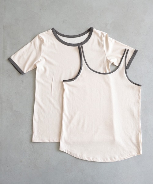 tiptop(ティップトップ)の「【ZOZO限定アイテム】バイカラータンクレイヤードTシャツ(Tシャツ/カットソー・レディース・ブラック/ブラウン/アイボリー・FREE)」の16枚目の写真