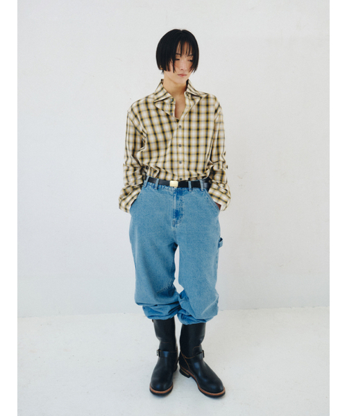 PLZPROJECT（プリーズプロジェクト）の「SIDE-OPEN CHECK SHIRT, YELLOW（シャツ/ブラウス・レディース・その他・FREE）」の2枚目の写真