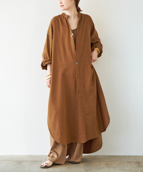 Deuxieme Classe(ドゥーズィエムクラス)の「【MARRAKSHI LIFE/マラケシュ ライフ】 THE LONG SHIRT DRESS(ワンピース・レディース・ベージュ/キャメル/アイボリー・FREE)」の3枚目の写真