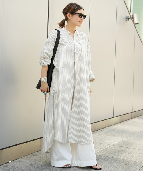 Deuxieme Classe(ドゥーズィエムクラス)の「【MARRAKSHI LIFE/マラケシュ ライフ】 THE LONG SHIRT DRESS(ワンピース・レディース・ベージュ/キャメル/アイボリー・FREE)」の4枚目の写真