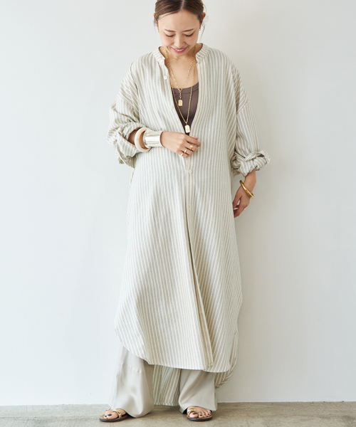Deuxieme Classe(ドゥーズィエムクラス)の「【MARRAKSHI LIFE/マラケシュ ライフ】 THE LONG SHIRT DRESS(ワンピース・レディース・ベージュ/キャメル/アイボリー・FREE)」の7枚目の写真