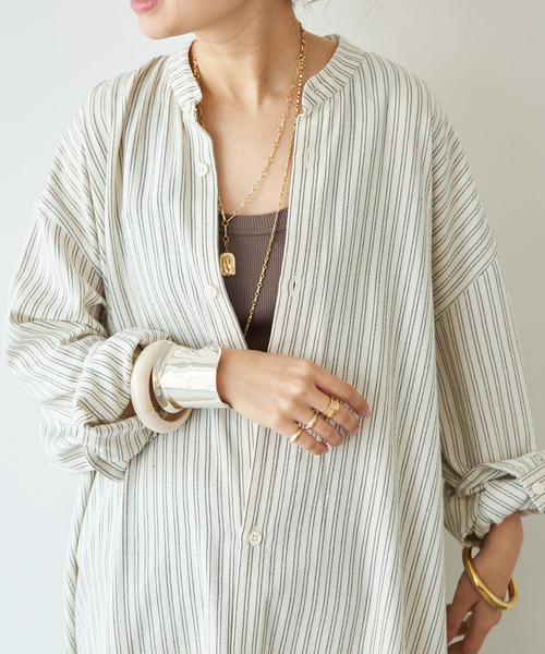 Deuxieme Classe(ドゥーズィエムクラス)の「【MARRAKSHI LIFE/マラケシュ ライフ】 THE LONG SHIRT DRESS(ワンピース・レディース・ベージュ/キャメル/アイボリー・FREE)」の10枚目の写真