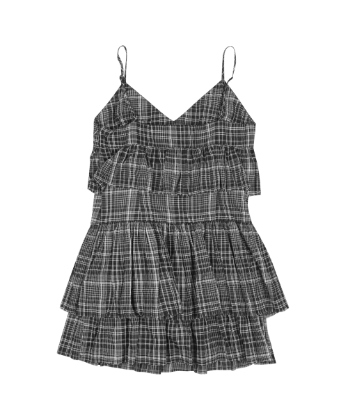 ORDINARY HOLIDAY（オーディナリー ホリデー）の「CHECK RUFFLE DRESS [CHARCOAL]（ワンピース・レディース・その他・SMALL/MEDIUM）」の3枚目の写真