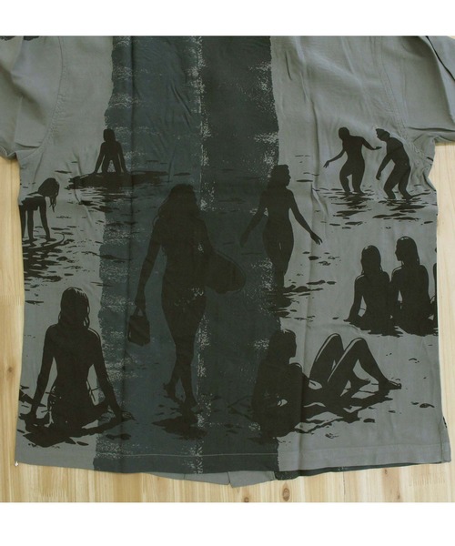 Schott(ショット)の「BEACH GIRLS RAYON SHIRT(シャツ/ブラウス・メンズ・チャコールグレー/イエロー・XXL/XL/M/L)」の13枚目の写真