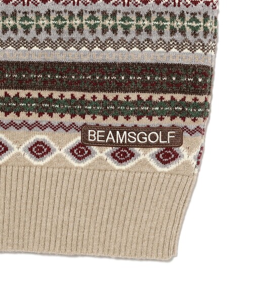 BEAMS GOLF(ビームスゴルフ)の「ORANGE LABEL / フェアアイル ニットベスト(ニット/セーター・レディース・ネイビー/ベージュ・SMALL/MEDIUM/LARGE)」の15枚目の写真