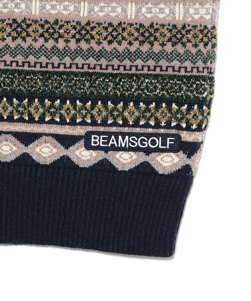 BEAMS GOLF(ビームスゴルフ)の「ORANGE LABEL / フェアアイル ニットベスト(ニット/セーター・レディース・ネイビー/ベージュ・SMALL/MEDIUM/LARGE)」の19枚目の写真
