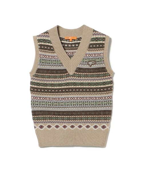 BEAMS GOLF(ビームスゴルフ)の「ORANGE LABEL / フェアアイル ニットベスト(ニット/セーター・レディース・ネイビー/ベージュ・SMALL/MEDIUM/LARGE)」の20枚目の写真