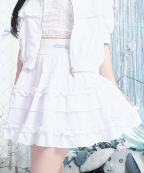 Whinny(ホワイニー)の「Whinny/【Whinny×やさうさちゃん】ロマンチストやさうさちゃんスカート(スカート・レディース・グレー/ホワイト/ブラック・FREE)」の16枚目の写真