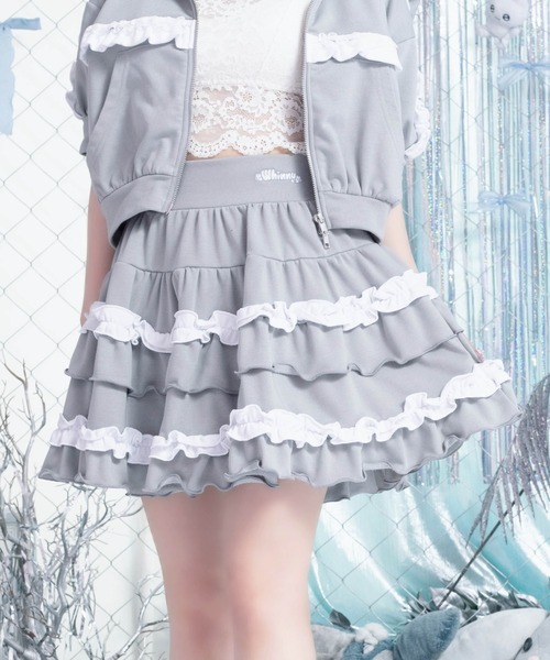 Whinny(ホワイニー)の「Whinny/【Whinny×やさうさちゃん】ロマンチストやさうさちゃんスカート(スカート・レディース・グレー/ホワイト/ブラック・FREE)」の5枚目の写真