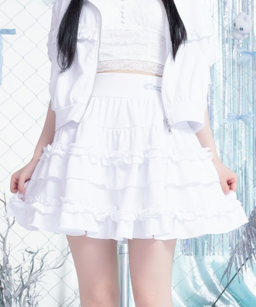 Whinny(ホワイニー)の「Whinny/【Whinny×やさうさちゃん】ロマンチストやさうさちゃんスカート(スカート・レディース・グレー/ホワイト/ブラック・FREE)」の15枚目の写真
