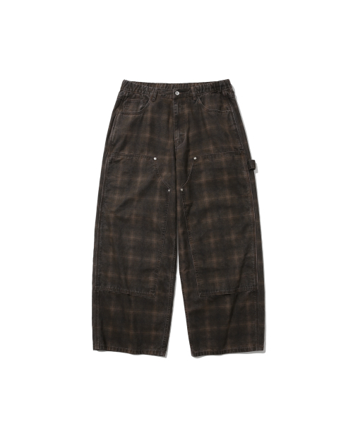 ANGLAN(アングラン)の「Checked Double Knee Pants - Brown(その他パンツ・メンズ・その他・1/2)」の1枚目の写真