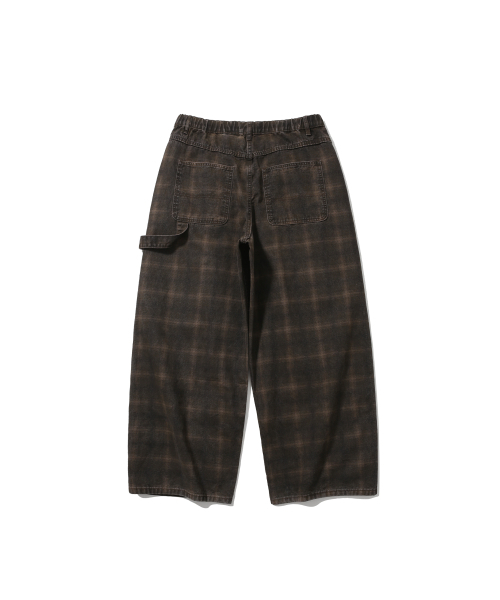 ANGLAN(アングラン)の「Checked Double Knee Pants - Brown(その他パンツ・メンズ・その他・1/2)」の2枚目の写真