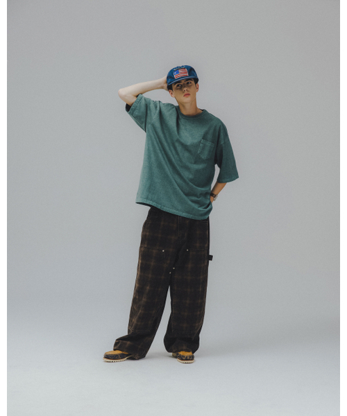 ANGLAN(アングラン)の「Checked Double Knee Pants - Brown(その他パンツ・メンズ・その他・1/2)」の3枚目の写真