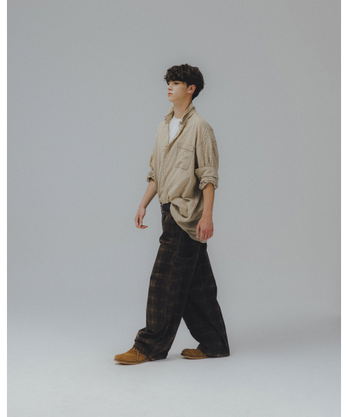 ANGLAN(アングラン)の「Checked Double Knee Pants - Brown(その他パンツ・メンズ・その他・1/2)」の7枚目の写真