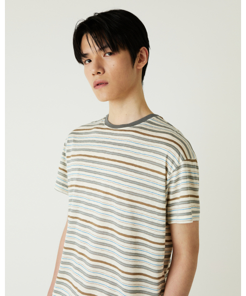 THEENDQUESTION(ジエンドクエスチョン)の「Cool stripe t-shirt / GRAY(Tシャツ/カットソー・レディース・その他・1/2)」の11枚目の写真