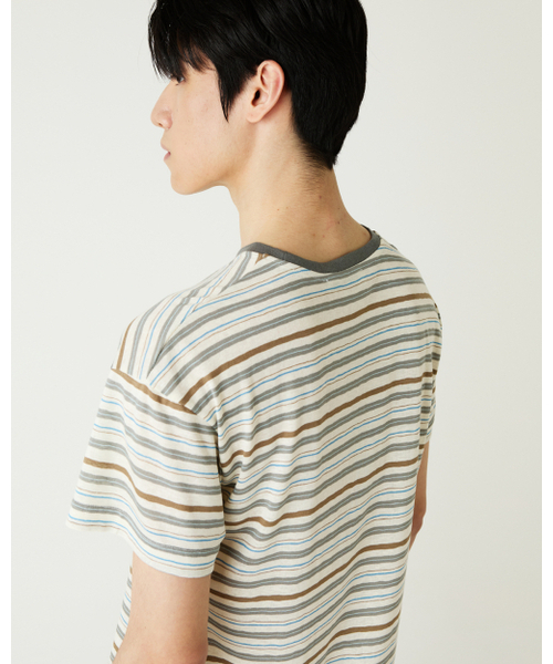 THEENDQUESTION(ジエンドクエスチョン)の「Cool stripe t-shirt / GRAY(Tシャツ/カットソー・レディース・その他・1/2)」の13枚目の写真