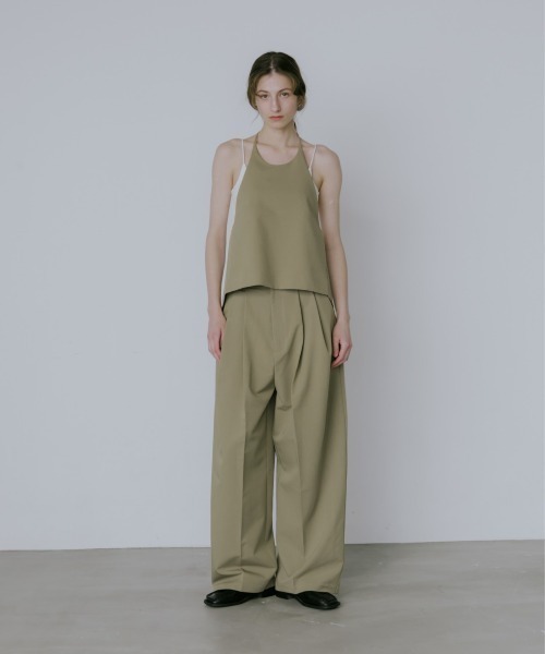 lit(リット)の「Halter Neck Tops(シャツ/ブラウス・レディース・ベージュ/ブラック・FREE)」の7枚目の写真