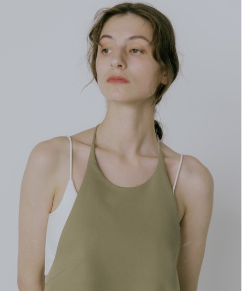 lit(リット)の「Halter Neck Tops(シャツ/ブラウス・レディース・ベージュ/ブラック・FREE)」の3枚目の写真
