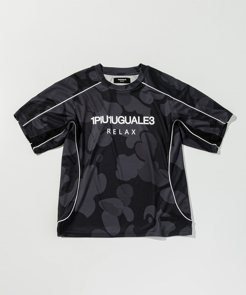 1PIU1UGUALE3 RELAX (ウノピゥウノウグァーレトレ リラックス)の「1PIU1UGUALE3 RELAX(ウノピゥウノウグァーレトレ リラックス)オリジナルカモフットボールシャツ(Tシャツ/カットソー・メンズ・ホワイト/ブラック・M/S/XXL/XL/L)」の3枚目の写真