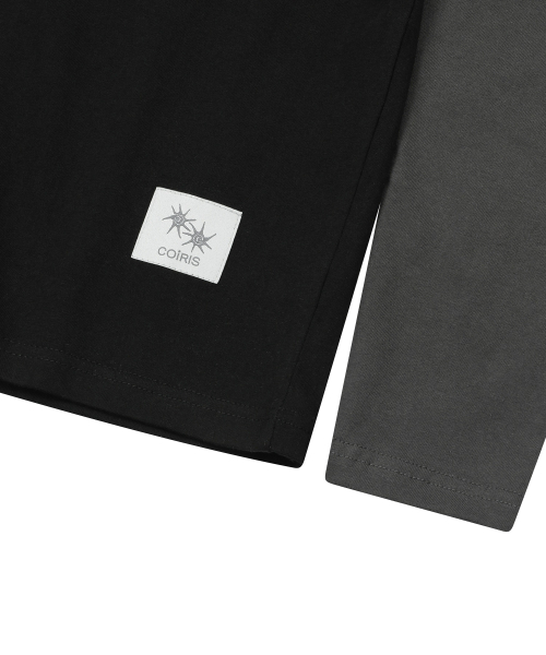 COIRIS（コイリス）の「レイシナグラン配色長袖Tシャツ（2カラー）（Tシャツ/カットソー・レディース・ダークグレー/ブラック・FREE）」の6枚目の写真