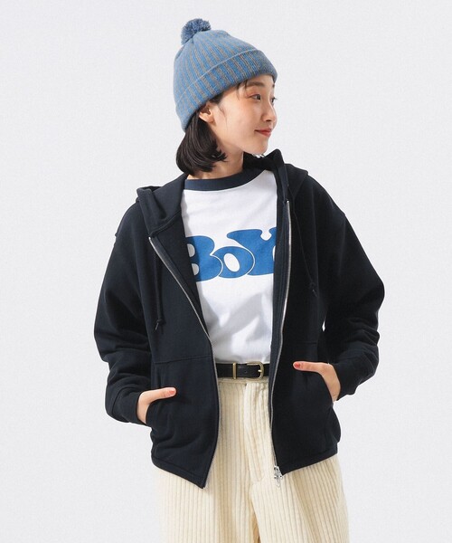 BEAMS BOY（ビームスボーイ）の「【別注】Gramicci / フルジップ パーカー（パーカー・レディース・ネイビー/アッシュグレー・S/XS）」の2枚目の写真