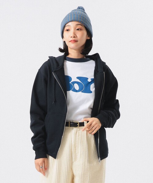 BEAMS BOY（ビームスボーイ）の「【別注】Gramicci / フルジップ パーカー（パーカー・レディース・ネイビー/アッシュグレー・S/XS）」の10枚目の写真