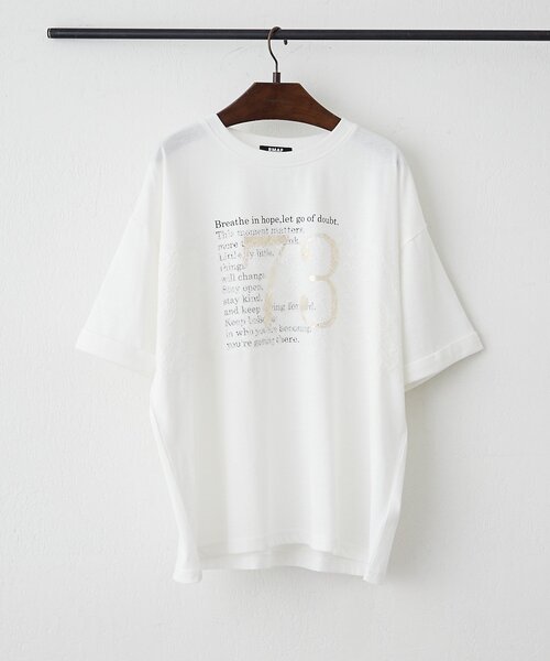 Remind me and forever(リマインドミーアンドフォーエバー)の「フロントレースロゴTシャツ(Tシャツ/カットソー・レディース・ブラウン/オフホワイト/スミクロ・FREE)」の8枚目の写真
