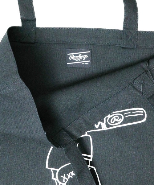 Rawlings(ローリングス)の「【Rawlings/ローリングス】BASEBALL BOY TOTE /キャンバストートバッグ ロゴプリント(トートバッグ・レディース・ブラック/オフホワイト・FREE)」の12枚目の写真