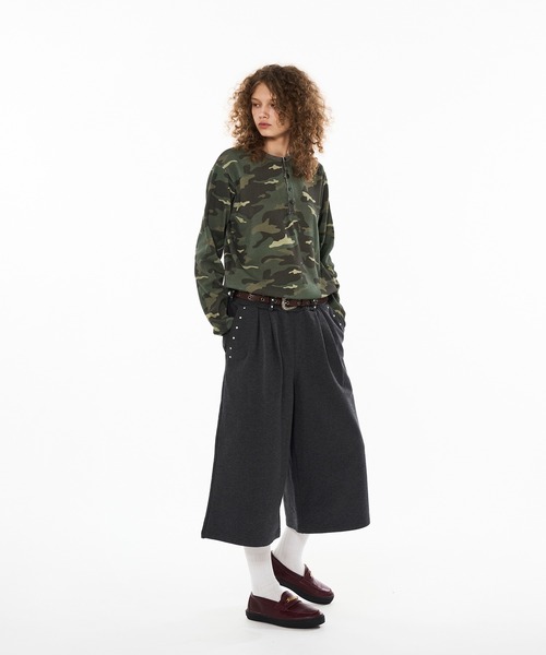 WISH FOR EVER（ウィッシュフォーエバー）の「ASSORT DRAW CODE HENRY NECK THERMAL LONG SLEEVE / アソートドローコードヘンリーネックサーマルロングスリーブ（Tシャツ/カットソー・メンズ・グリーン系その他/ブラック/グリーン/グレー/リアルツリーカモ/ピンク・SMALL/MEDIUM/LARGE）」の9枚目の写真