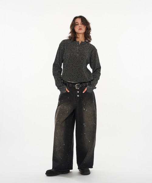 WISH FOR EVER（ウィッシュフォーエバー）の「ASSORT DRAW CODE HENRY NECK THERMAL LONG SLEEVE / アソートドローコードヘンリーネックサーマルロングスリーブ（Tシャツ/カットソー・メンズ・グリーン系その他/ブラック/グリーン/グレー/リアルツリーカモ/ピンク・SMALL/MEDIUM/LARGE）」の13枚目の写真