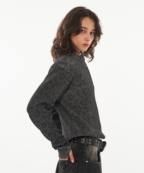 WISH FOR EVER（ウィッシュフォーエバー）の「ASSORT DRAW CODE HENRY NECK THERMAL LONG SLEEVE / アソートドローコードヘンリーネックサーマルロングスリーブ（Tシャツ/カットソー・メンズ・グリーン系その他/ブラック/グリーン/グレー/リアルツリーカモ/ピンク・SMALL/MEDIUM/LARGE）」の16枚目の写真