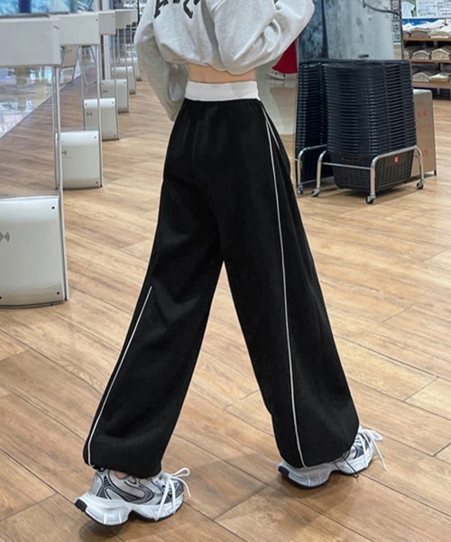 Miniministore(ミニミニストア)の「配色ラインスウェットパンツ ワイドパンツ(スウェットパンツ・レディース・ブラック/ネイビー/グレー・FREE)」の20枚目の写真