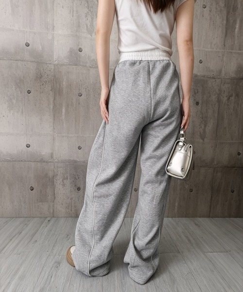 Miniministore(ミニミニストア)の「配色ラインスウェットパンツ ワイドパンツ(スウェットパンツ・レディース・ブラック/ネイビー/グレー・FREE)」の9枚目の写真