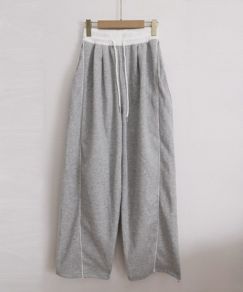 Miniministore(ミニミニストア)の「配色ラインスウェットパンツ ワイドパンツ(スウェットパンツ・レディース・ブラック/ネイビー/グレー・FREE)」の7枚目の写真