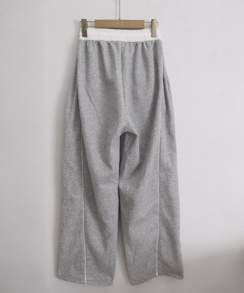 Miniministore(ミニミニストア)の「配色ラインスウェットパンツ ワイドパンツ(スウェットパンツ・レディース・ブラック/ネイビー/グレー・FREE)」の6枚目の写真