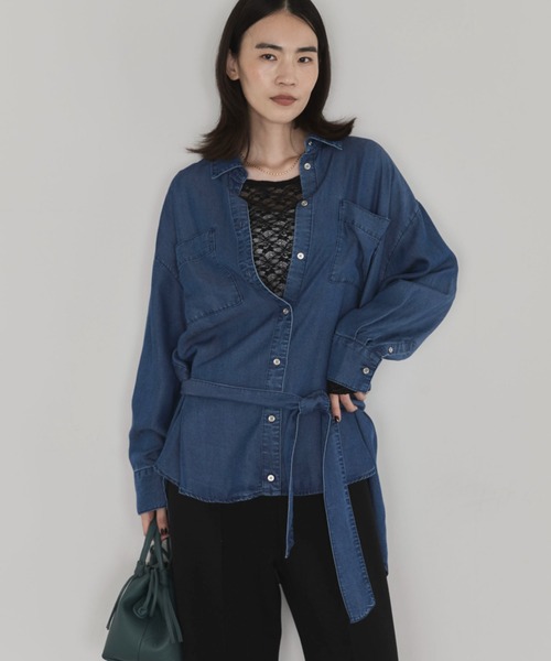 Doux archives(ドゥアルシーヴ)の「ストレッチレースTOPS(Tシャツ/カットソー・レディース・ダークブラウン/オフホワイト/ブラック・FREE)」の15枚目の写真
