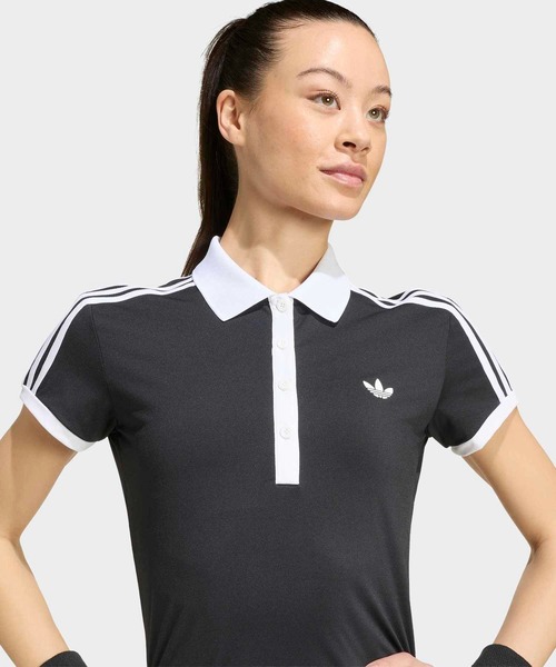 adidas(アディダス)の「テニス クラシック ポロシャツ / アディダス adidas(ポロシャツ・レディース・ブラック・XX-LARGE/LARGE/MEDIUM/SMALL/X-LARGE)」の3枚目の写真