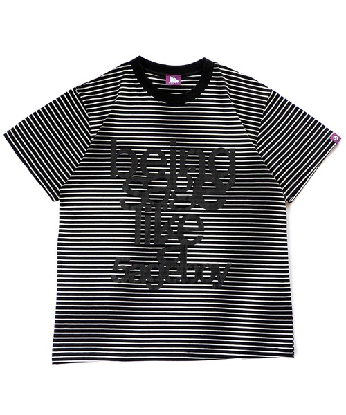 SAGE(セージ)の「SAGE / セイジ being sage Striped S/S Tee(Tシャツ/カットソー・メンズ・ブラック/ピンク・LARGE/MEDIUM)」の1枚目の写真