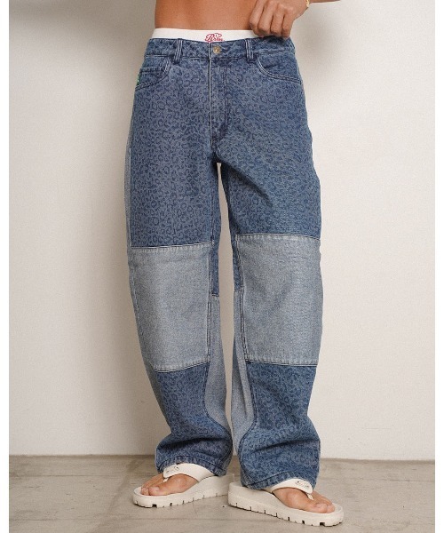 #Re:room（リルーム）の「レオパードパターンワイドデニムパンツ（デニムパンツ・メンズ・ブルー/ブラック・SMALL/MEDIUM/LARGE）」の10枚目の写真