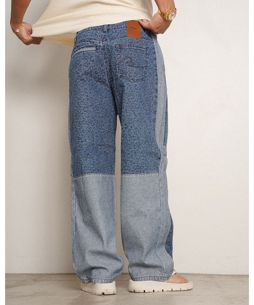 #Re:room（リルーム）の「レオパードパターンワイドデニムパンツ（デニムパンツ・メンズ・ブルー/ブラック・SMALL/MEDIUM/LARGE）」の12枚目の写真