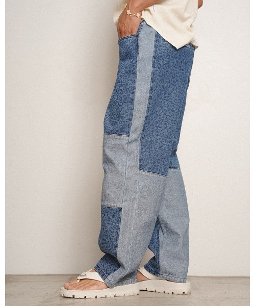 #Re:room（リルーム）の「レオパードパターンワイドデニムパンツ（デニムパンツ・メンズ・ブルー/ブラック・SMALL/MEDIUM/LARGE）」の11枚目の写真